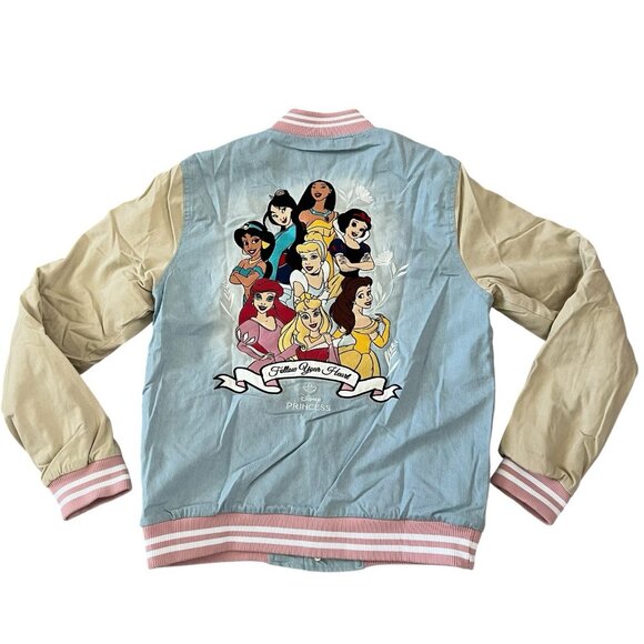 Disney Princesses Denim Women's Bomber Jacket Size 3X - BoxLunch Exclusive - Picture 2 of 10